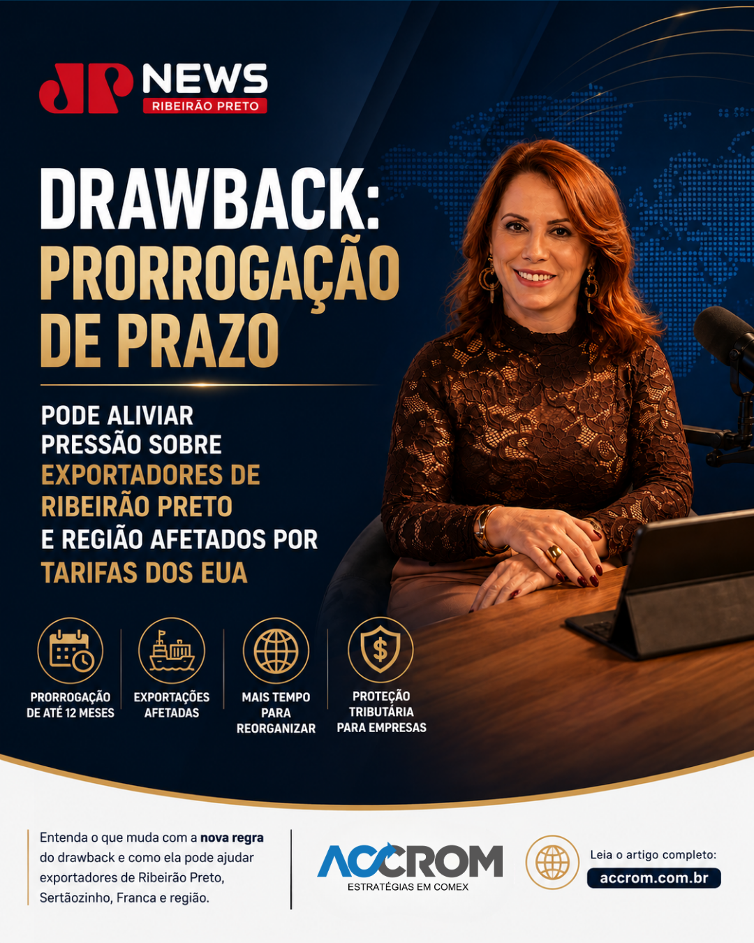 Tarifas dos EUA: novo prazo pode aliviar exportadores brasileiros I JP NEWS RP com Cris Fais